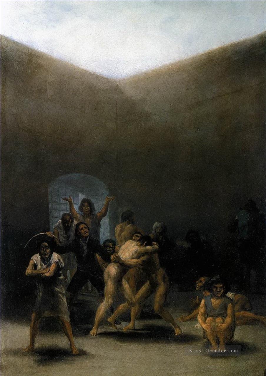 Der Hof eines Madhouse Francisco de Goya Ölgemälde